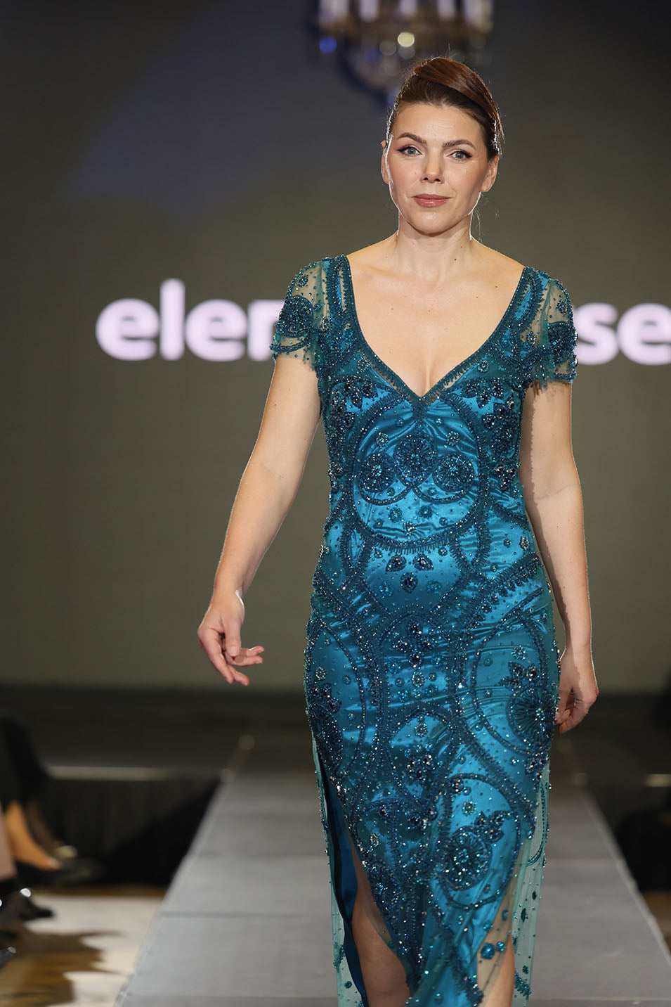 Rochie de seara lunga brodara manual R31S26, Georgy