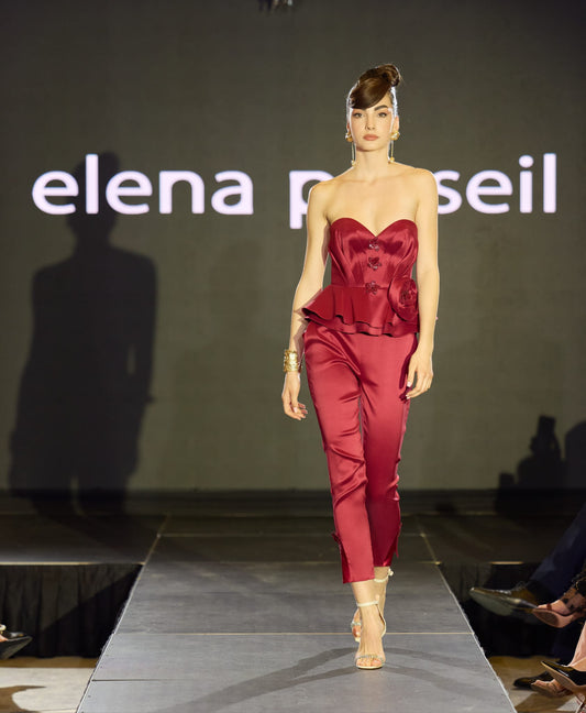Costum C1H27 Rose — corsaj și pantalon