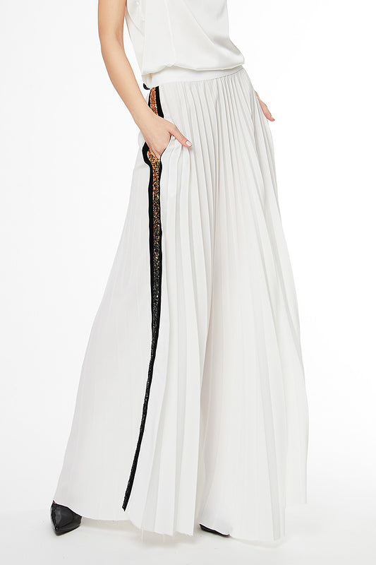 Fusta alba plisata F1H20