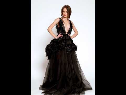 Rochie lunga de seara, eleganta in forma A, lunga, cu broderie si tull R16H20