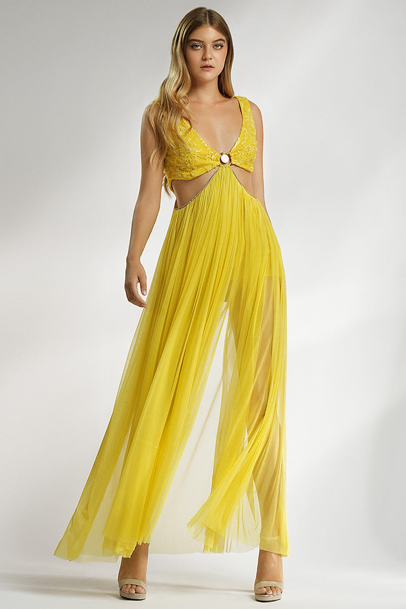 Rochie de ocazie lunga din dantela si matase, Trea, R18s24