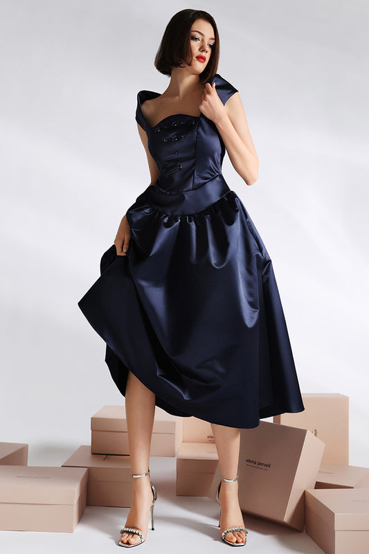 Rochie de ocazie Antoinette, midi cu pietre