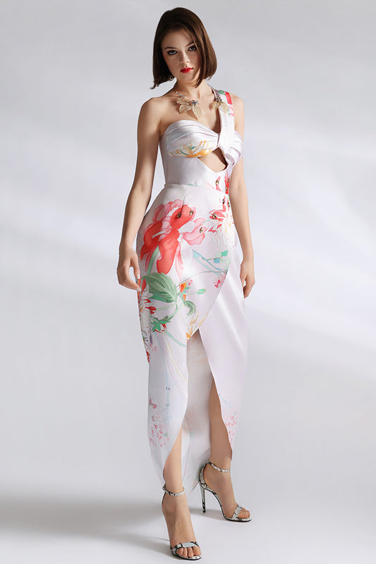 Rochia de seara cu corset din tafta Flower