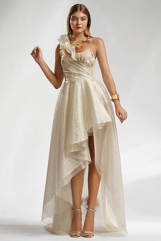 Rochia de seara lunga, asimetrica, Anima R9S24