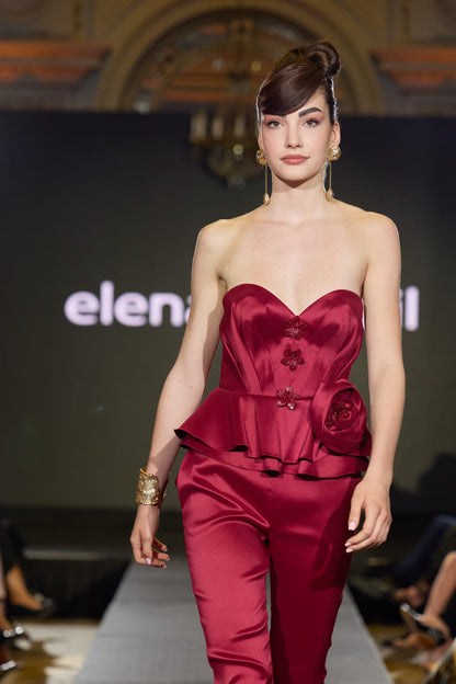 Costum C1H27 Rose — corsaj și pantalon