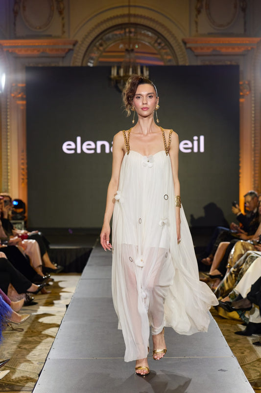 Rochie de seara eleganta de matase naturala cu spatele gol Felicita