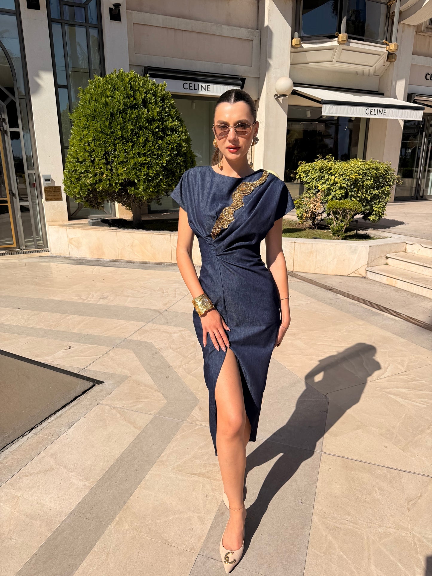 Rochie denim midi eleganta casual R31S26, GLOW
