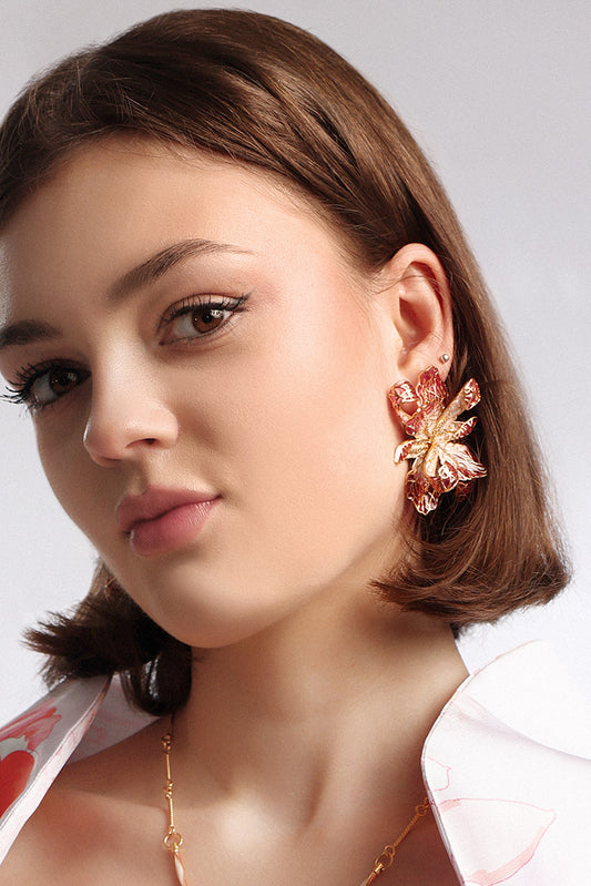 Cerceii Monaco din alama acoperiti cu strat gros de aur si cristale