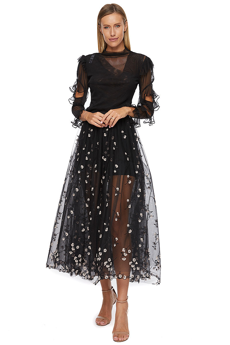 Fusta eleganta de zi midi F1S21