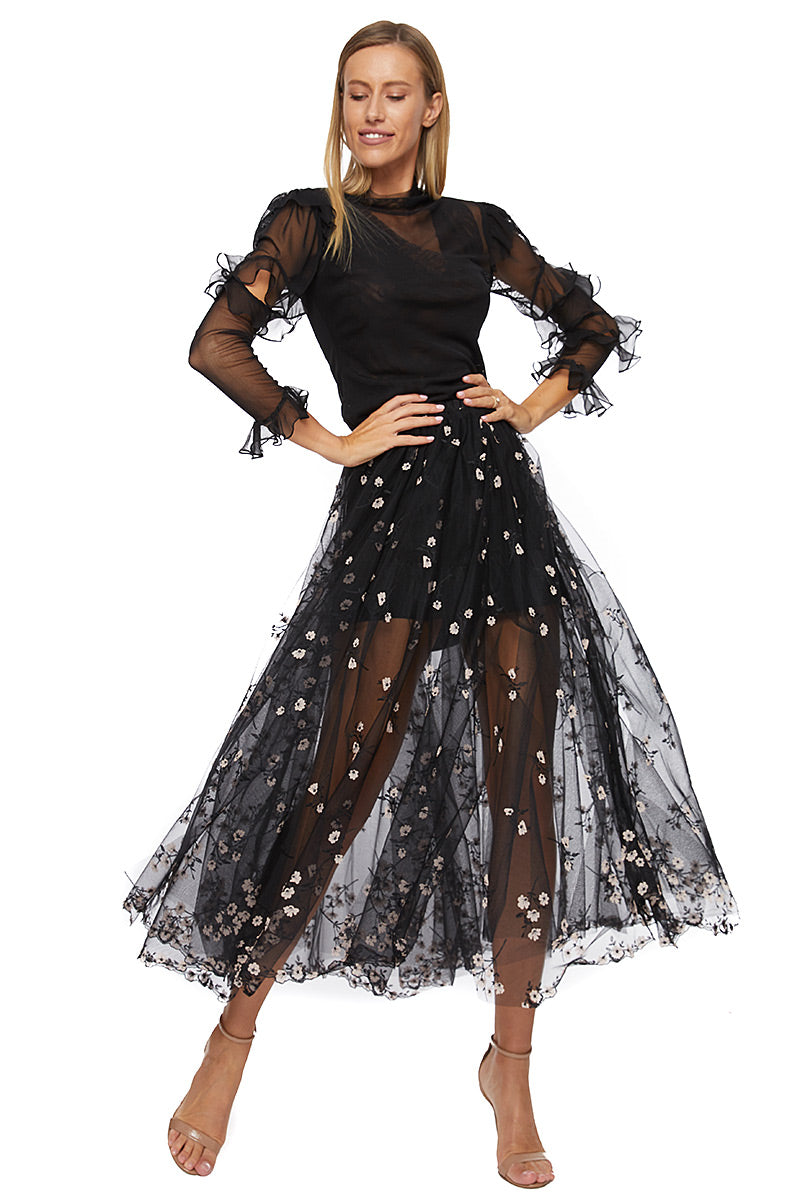 Fusta eleganta de zi midi F1S21