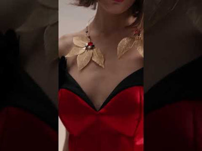 Rochie de seara rosie cu corset Giuliamy