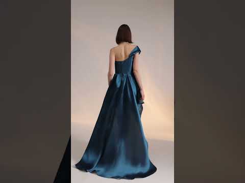 Rochie de seara din tafta asimetrica cu corset Succes