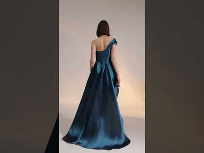 Rochie de seara din tafta asimetrica cu corset Succes