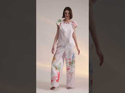 Salopeta eleganta din tafeta cu spate gol Bouquet