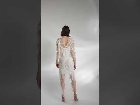 Rochie de mireasa brodata manual, Angel