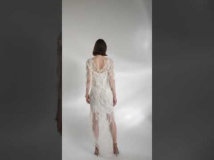 Rochie de mireasa brodata manual, Angel