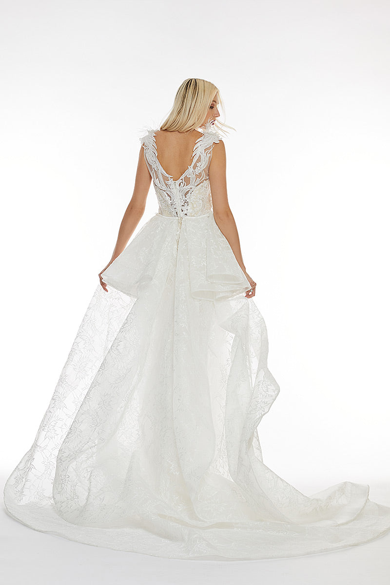 Rochie de mireasa tip sirena cu trena detasabila Magic