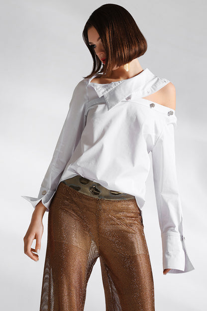 Pantalonul auriu de cristale Florenta