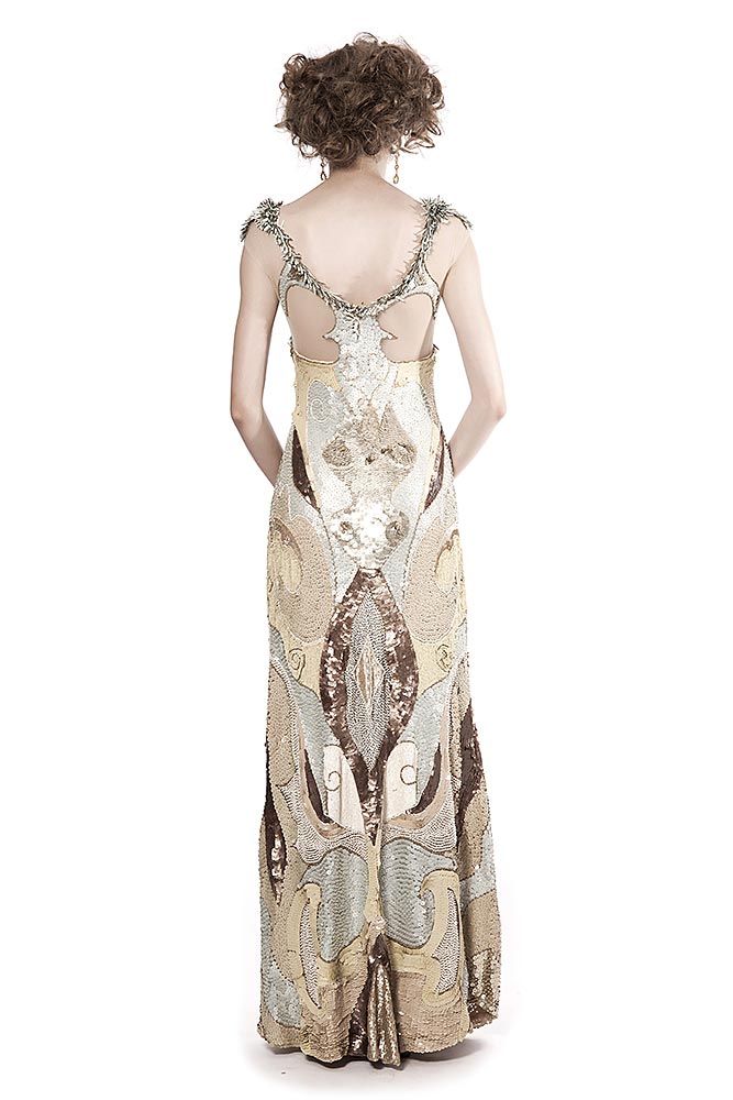 Rochie lunga brodata manual multicolora R10S14S