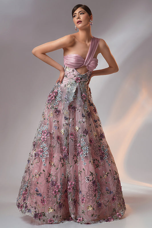 Rochie eleganta de seara lunga in forma de A R12h24 Pandora