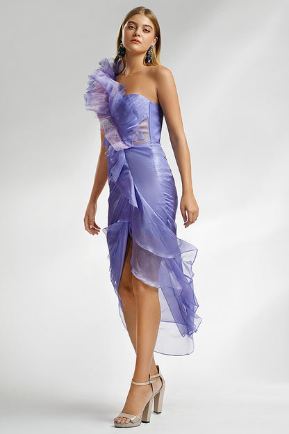 Rochie midi de matase cu corset Lavanda, R12s24