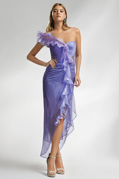 Rochie midi de matase cu corset Lavanda, R12s24