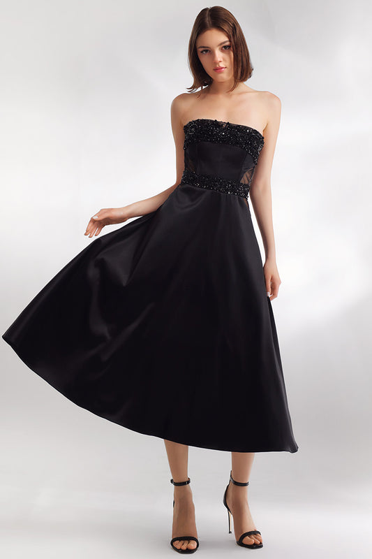 Rochie midi de ocazie cu broderie manuala, Miluna