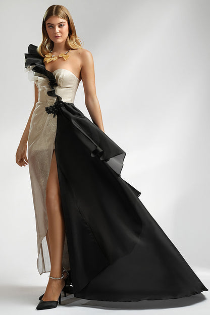 Rochie de seara lunga asimetrica cu corset Tisa, R17s24