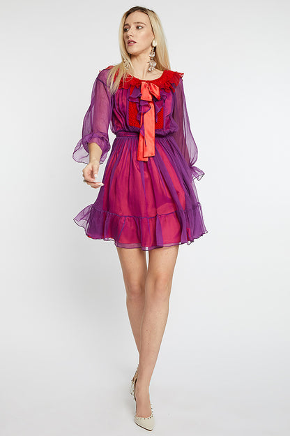 Rochie scurta de matase Flow