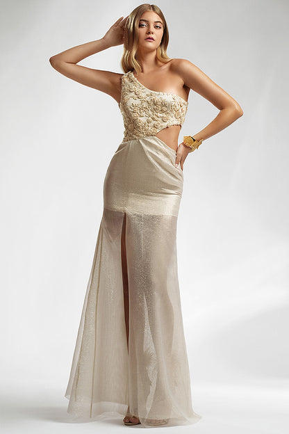 Rochia de seara lunga cu dantela brodata Carpena, R2s24