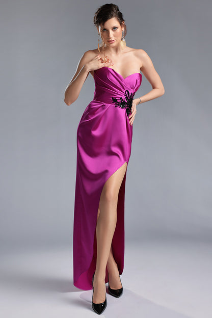 Amal, Rochie de seară din satin cu corsaj