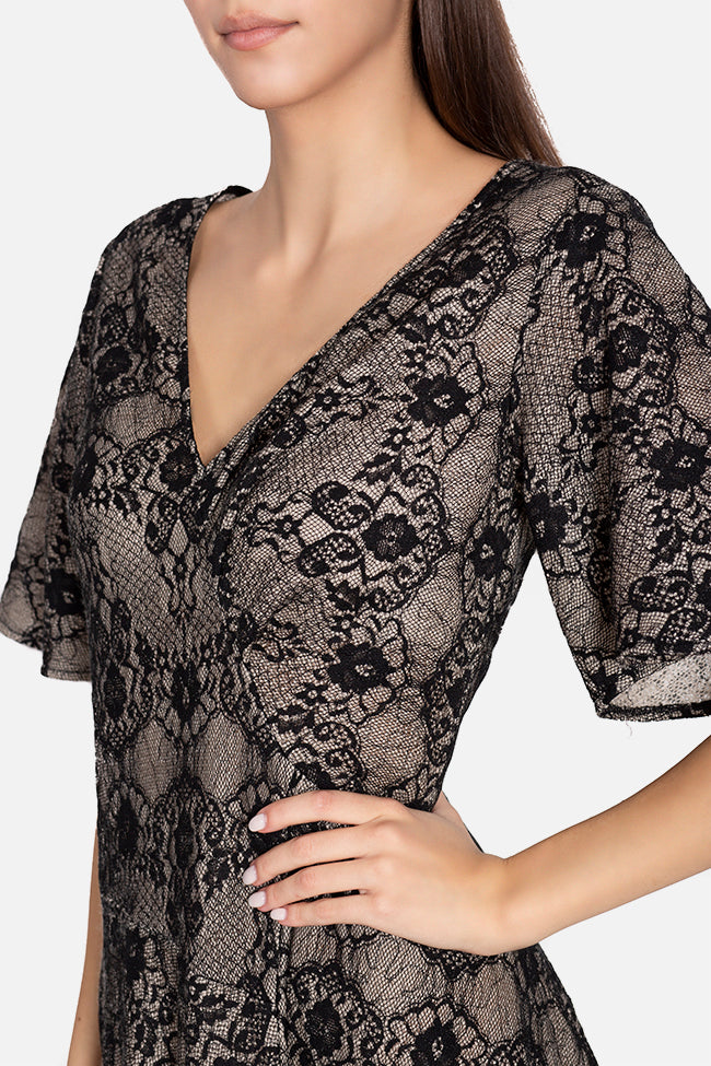 Tina, rochie midi de lana