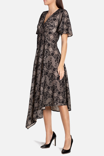 Tina, rochie midi de lana