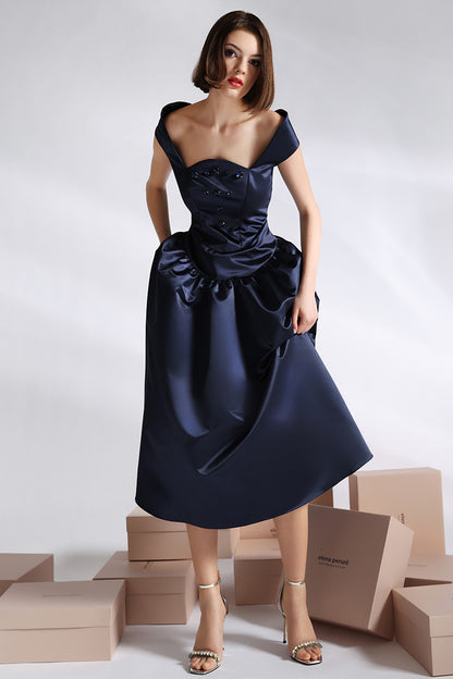 Rochie de ocazie Antoinette, midi cu pietre