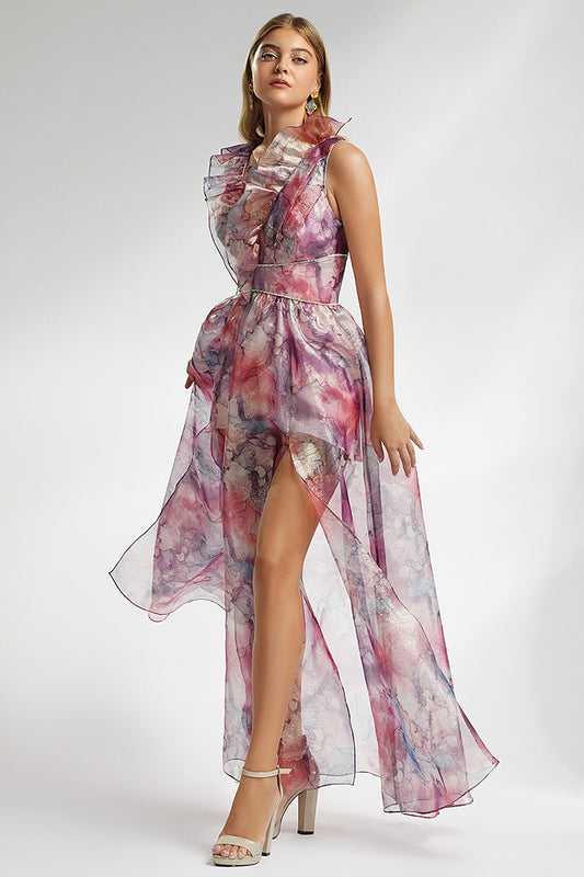 Rochia de seara lunga imprimata Teia, R3s24