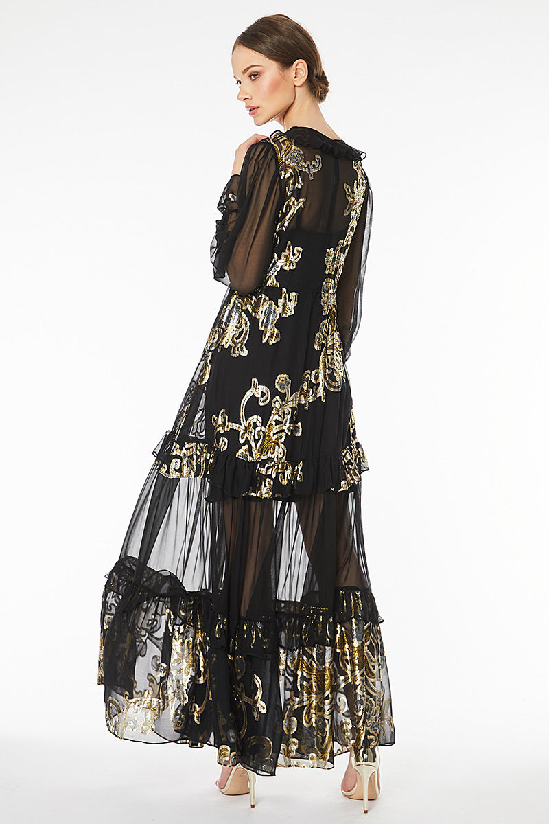 Rochie lunga de matase R48H17