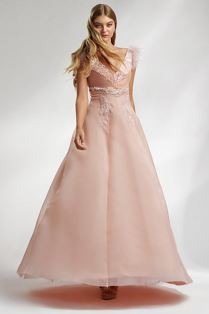 Rochia de seara lunga eleganta cu dantela, Salcia, R5S24