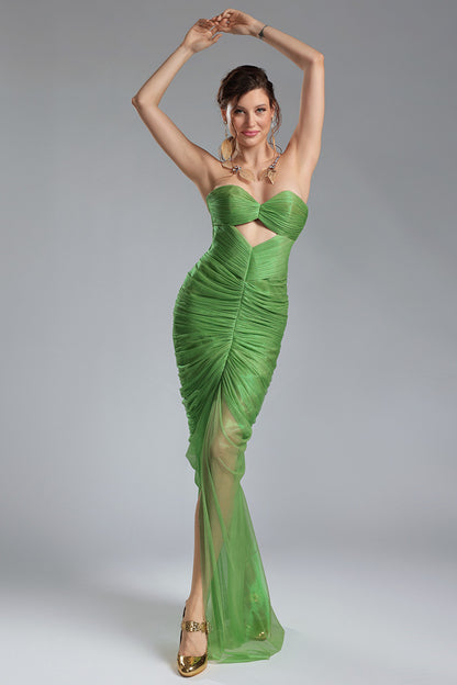 Palermo, rochie de seara cu corsaj din matase naturala