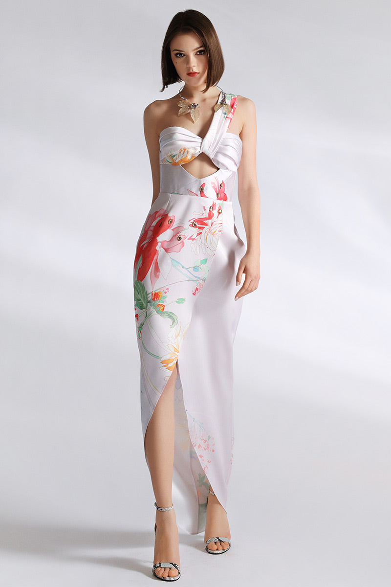 Rochia de seara cu corset din tafta Flower