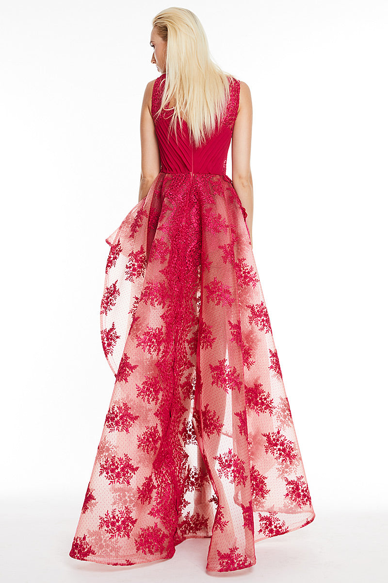 Althea, rochie lunga tip printesa din dantela