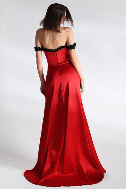 Rochie de seara rosie cu corset Giuliamy