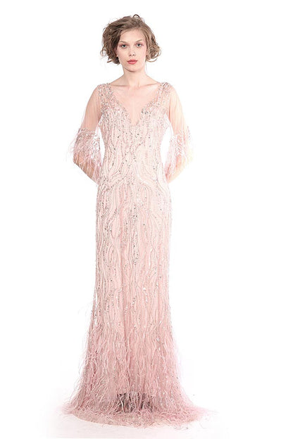 Rochie brodata manuala lunga cu maneci scurte R9S14S