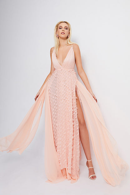 Francis rochie lunga de matase naturala de seara sau de ocazie