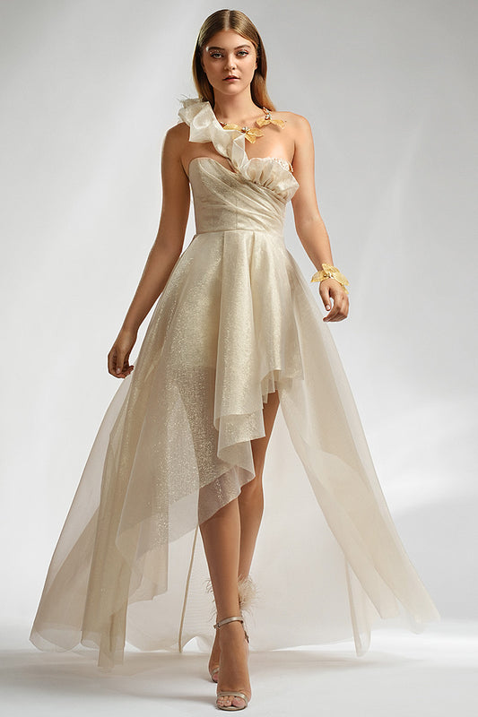 Rochia de seara lunga, asimetrica, Anima R9S24